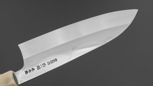 Hitohira Togashi White 1 Fuji Mizu Honyaki Santoku 180mm Ziricote Handle (144/ Saya) - Tetogi