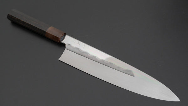 Hitohira Togashi White #1 Mizu Honyaki Gyuto 240mm Taihei Ebony Handle (#091/ Saya) - Tetogi