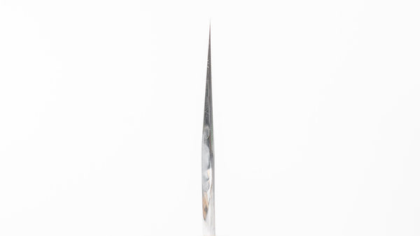 Hitohira Togashi White #1 Notaremon Mizu Honyaki Santoku 180mm Taihei Makassar Ebony Handle (#186/ Saya) - Tetogi