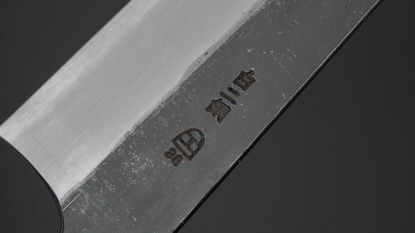 Hitohira Togashi White 2 Kurouchi Kiritsuke Gyuto 210mm Yakusugi Cedar Handle - Tetogi