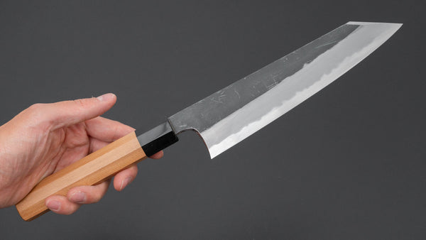 Hitohira Togashi White 2 Kurouchi Kiritsuke Gyuto 210mm Yakusugi Cedar Handle - Tetogi