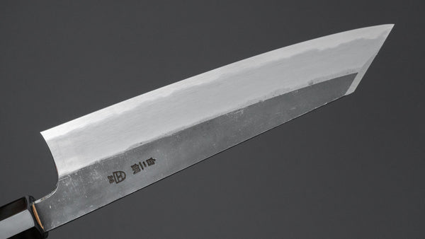 Hitohira Togashi White 2 Kurouchi Kiritsuke Gyuto 210mm Yakusugi Cedar Handle - Tetogi