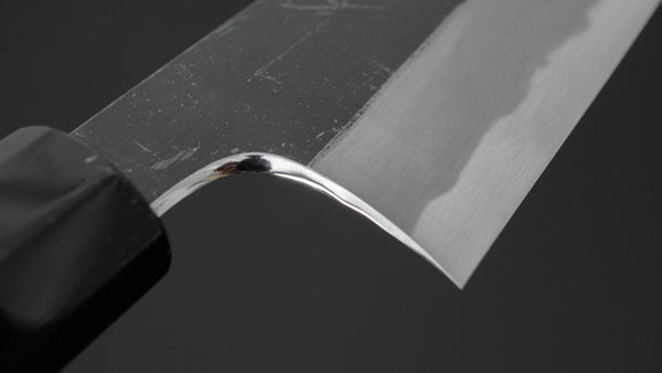 Hitohira Togashi White 2 Kurouchi Kiritsuke Gyuto 210mm Yakusugi Cedar Handle - Tetogi