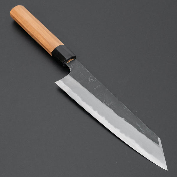 Hitohira Togashi White 2 Kurouchi Kiritsuke Gyuto 210mm Yakusugi Cedar Handle - Tetogi