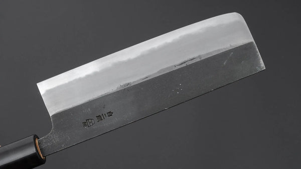 Hitohira Togashi White 2 Kurouchi Nakiri Ho Wood Handle (D-Shape) - Tetogi