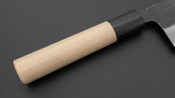 Hitohira Togashi White 2 Kurouchi Nakiri Ho Wood Handle (D-Shape) - Tetogi