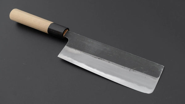 Hitohira Togashi White 2 Kurouchi Nakiri Ho Wood Handle (D-Shape) - Tetogi