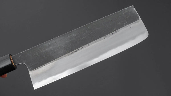 Hitohira Togashi White 2 Kurouchi Nakiri Ho Wood Handle (D-Shape) - Tetogi