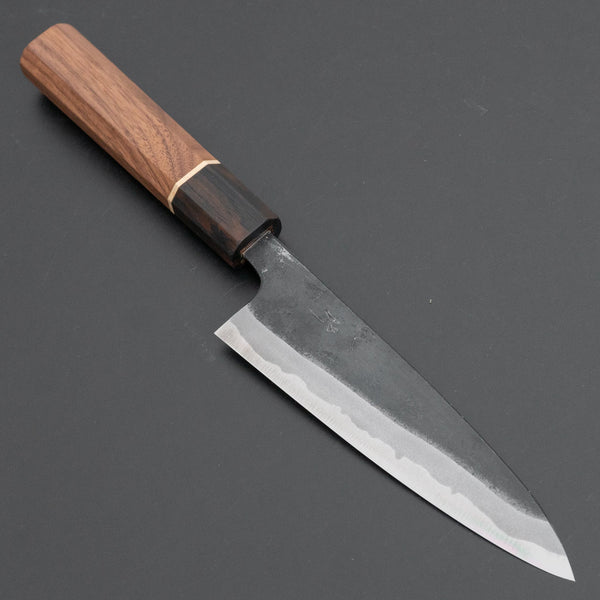 Hitohira Tosa Kurouchi Blue #2 Petty 135mm Walnut Handle (Ziricote Ferrule) - Tetogi