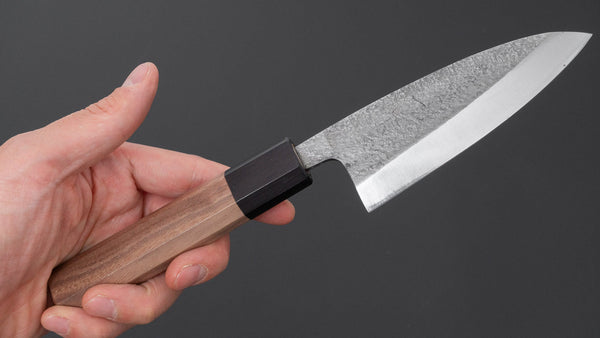 Hitohira VG10 Tsuchime Deba 105mm Walnut Handle - Tetogi