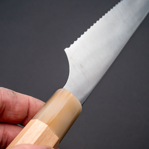 Hitohira Imojiya TH Stainless Bread Knife 240mm Beechwood Handle