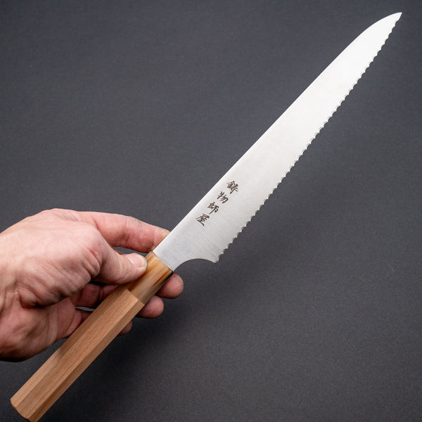 Hitohira Imojiya TH Stainless Bread Knife 240mm Beechwood Handle