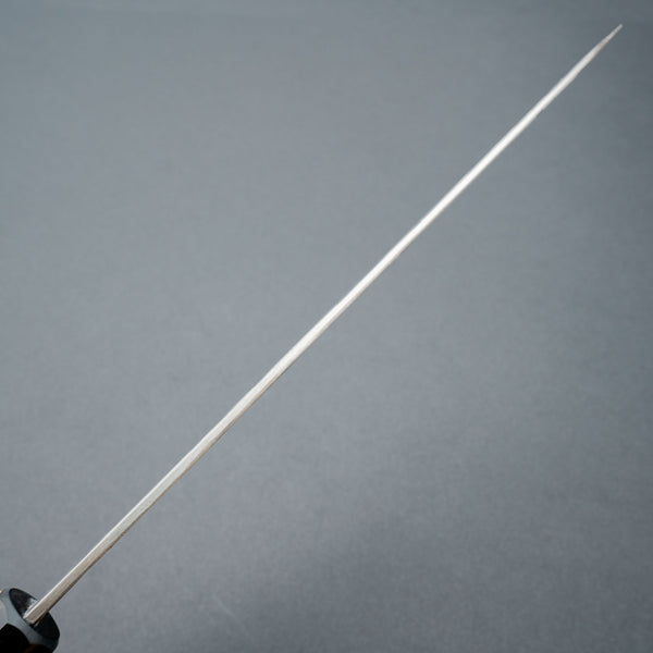 Isamitsu White 1 Stainless Clad Kurouchi Gyuto 195mm Riisgaard Ebony Handle - Tetogi