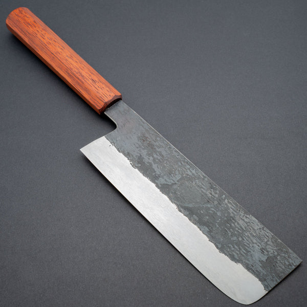 Isamitsu White 1 Stainless Clad Kurouchi Nakiri 180mm Riisgaard Handle - Tetogi