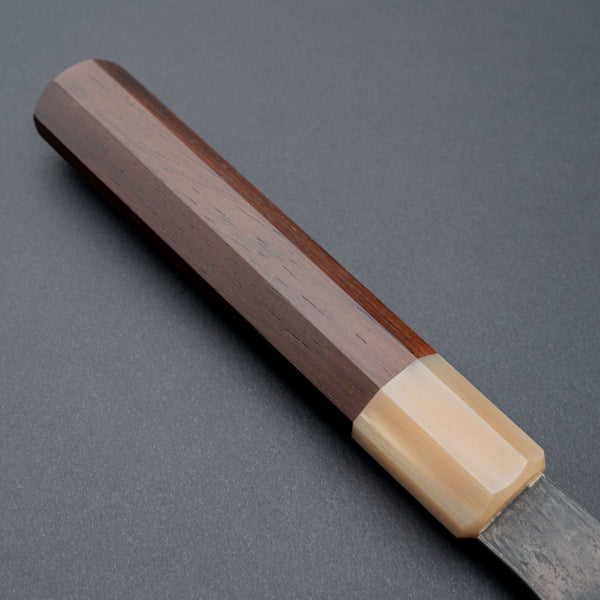 Isamitsu White 1 Stainless Clad Kurouchi Nakiri 180mm Riisgaard Rosewood - Tetogi