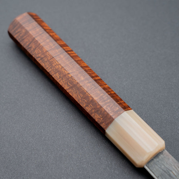 Isamitsu White 1 Stainless Clad Kurouchi Paring 90mm Riisgaard Handle - Tetogi