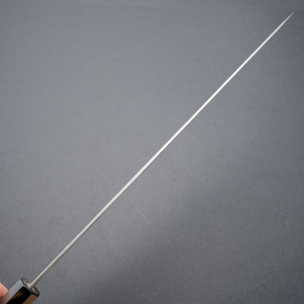 Isamitsu White 1 Stainless Clad Kurouchi Sujihiki 270mm Tagayasan Handle - Tetogi