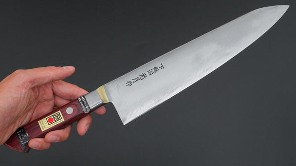 Kogetsu White #1 Gyuto 240mm Wine Pakka Handle - Tetogi