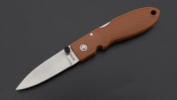 MOKI Coupe Folding Knife Grilon Handle (Cocoa Brown) - Tetogi