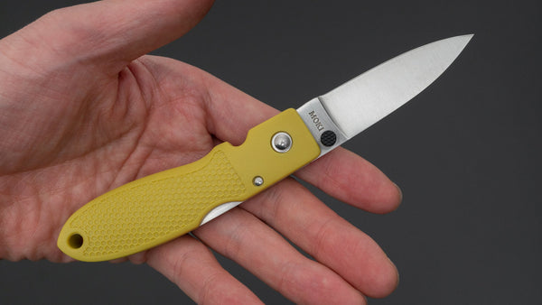 MOKI Coupe Folding Knife Grilon Handle (Mustard Yellow) - Tetogi