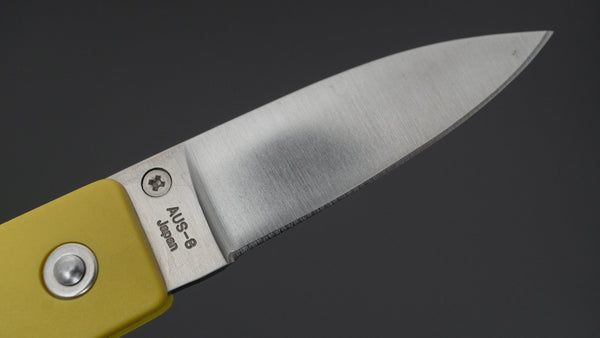 MOKI Coupe Folding Knife Grilon Handle (Mustard Yellow) - Tetogi