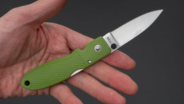 MOKI Coupe Folding Knife Grilon Handle (Olive Green) - Tetogi