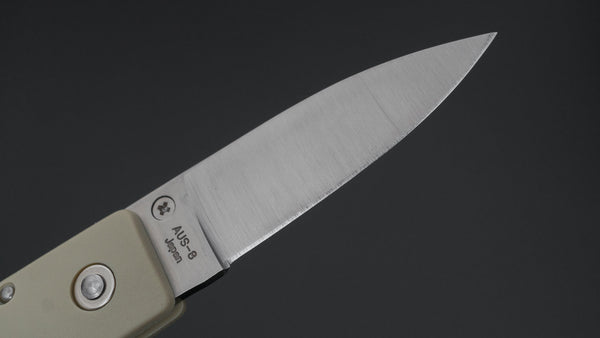 MOKI Coupe Folding Knife Grilon Handle (Sand Beige) - Tetogi