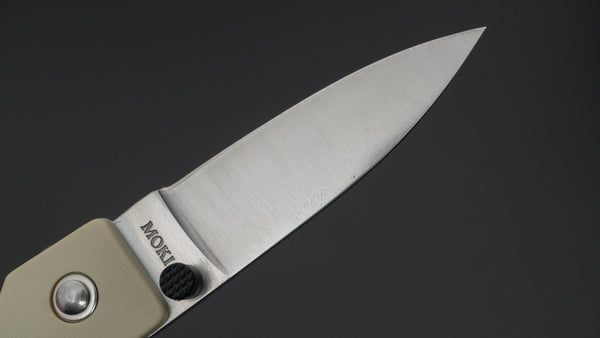 MOKI Coupe Folding Knife Grilon Handle (Sand Beige) - Tetogi