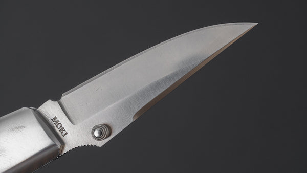 MOKI Kingfisher Folding Knife Linen Micarta Handle - Tetogi