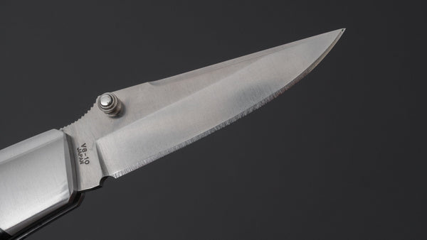 MOKI Kingfisher Folding Knife Linen Micarta Handle - Tetogi
