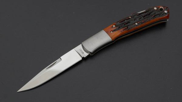 MOKI Kronos Folding Knife Stag Handle - Tetogi