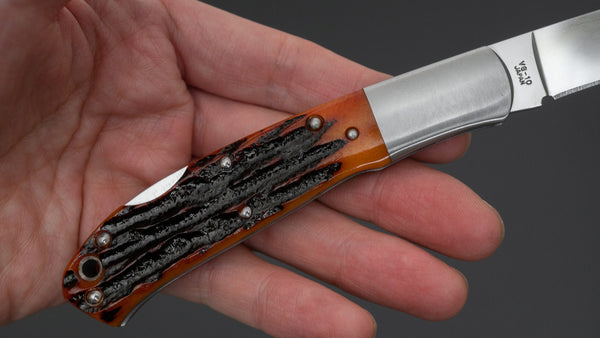 MOKI Kronos Folding Knife Stag Handle - Tetogi