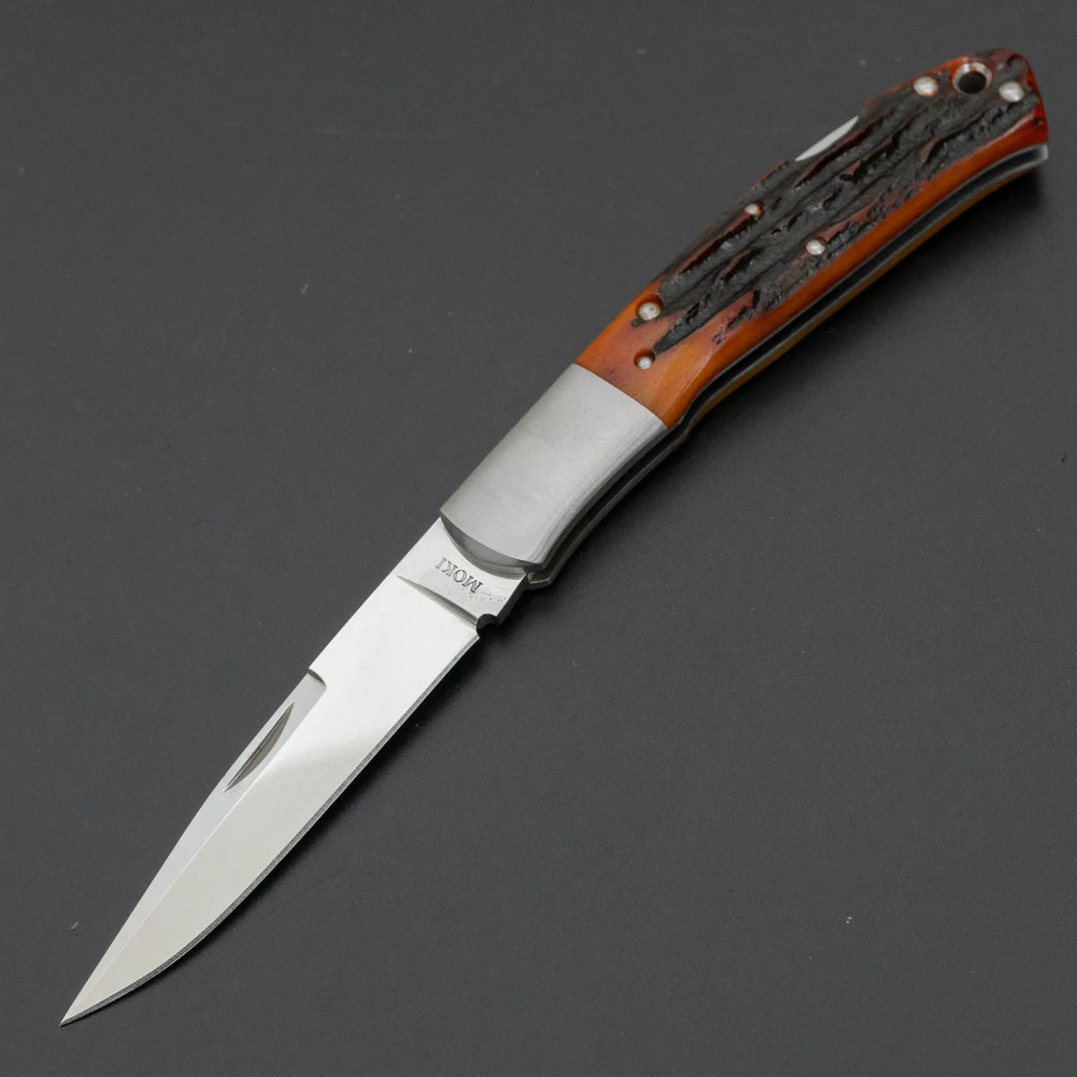 MOKI Kronos Folding Knife Large Stag Handle - Tetogi