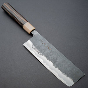 Morihei Hisamoto Kurouchi White 1 Nakiri 165mm Ebony Handle - Tetogi
