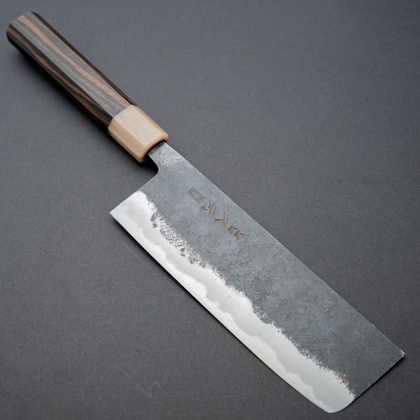 Morihei Hisamoto Kurouchi White 1 Nakiri 165mm Ebony Handle - Tetogi