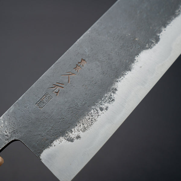 Morihei Hisamoto Kurouchi White 1 Nakiri 165mm Ebony Handle - Tetogi