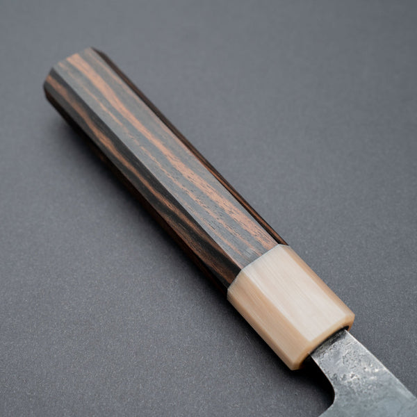 Morihei Hisamoto Kurouchi White 1 Nakiri 165mm Ebony Handle - Tetogi