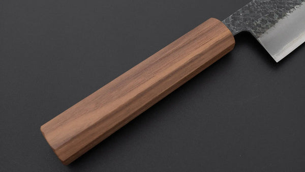 Muneishi Blue #2 Tsuchime Kiritsuke Gyuto 210mm Walnut Handle - Tetogi