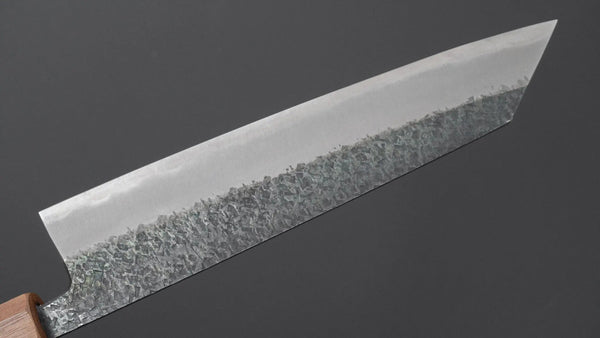 Muneishi Blue #2 Tsuchime Kiritsuke Gyuto 210mm Walnut Handle - Tetogi