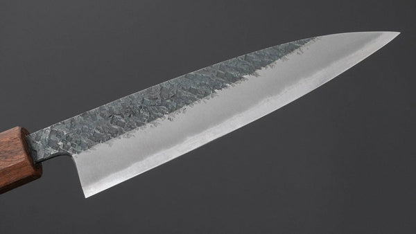 Muneishi Blue 2 Tsuchime Petty 135mm Walnut Handle - Tetogi