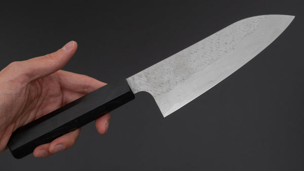 Nigara SG STRIX Santoku 180mm Ebony Handle - Tetogi