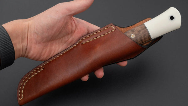 Seino Shikari ATS-34 Fixed Blade Linen Micarta Handle (007) - Tetogi