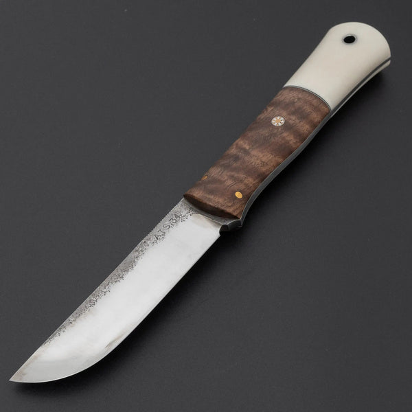 Seino Shikari ATS-34 Fixed Blade Linen Micarta Handle (007) - Tetogi