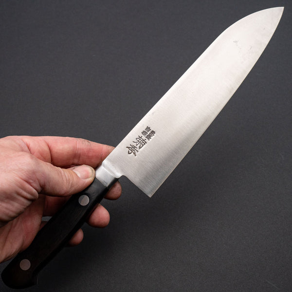 Sukehisa Made Kikuhide Hagane Santoku (Old Stock) - Tetogi