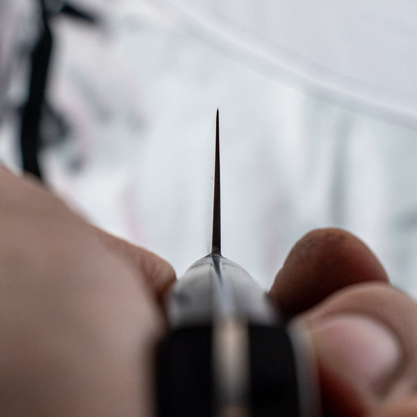 Sukehisa Made Kikuhide Hagane Santoku (Old Stock) - Tetogi