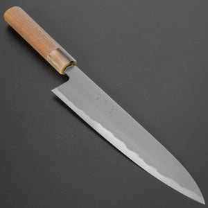 Tetsujin Blue #2 Kasumi Gyuto 240mm Ho Wood Handle (Black Horn Ferrule) - Tetogi