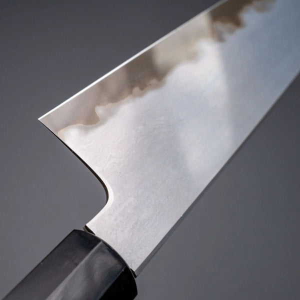 Tetsujin Blue 2 Metal Flow Gyuto 240mm Taihei Makassar Ebony Handle - Tetogi