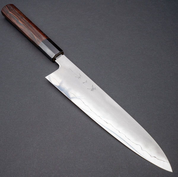 Tetsujin Silver 3 Kasumi Gyuto 240mm Taihei Makassar Ebony Handle - Tetogi