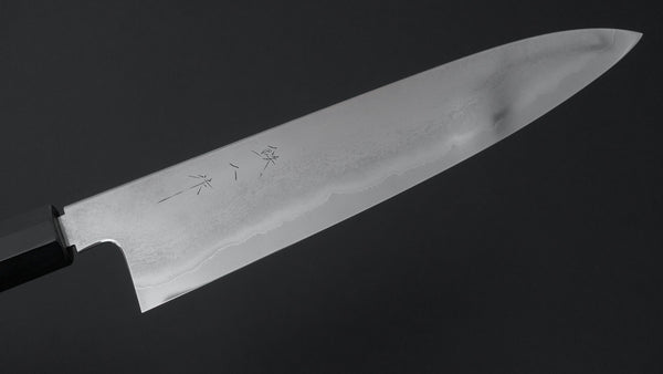 Tetsujin Silver 3 Metal Flow Gyuto 240mm Taihei Makassar Ebony Handle - Tetogi