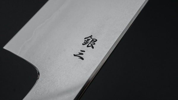Tetsujin Silver 3 Metal Flow Kiritsuke Gyuto 210mm Taihei Makassar Ebony Handle - Tetogi